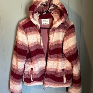 Multi colored teddy jacket